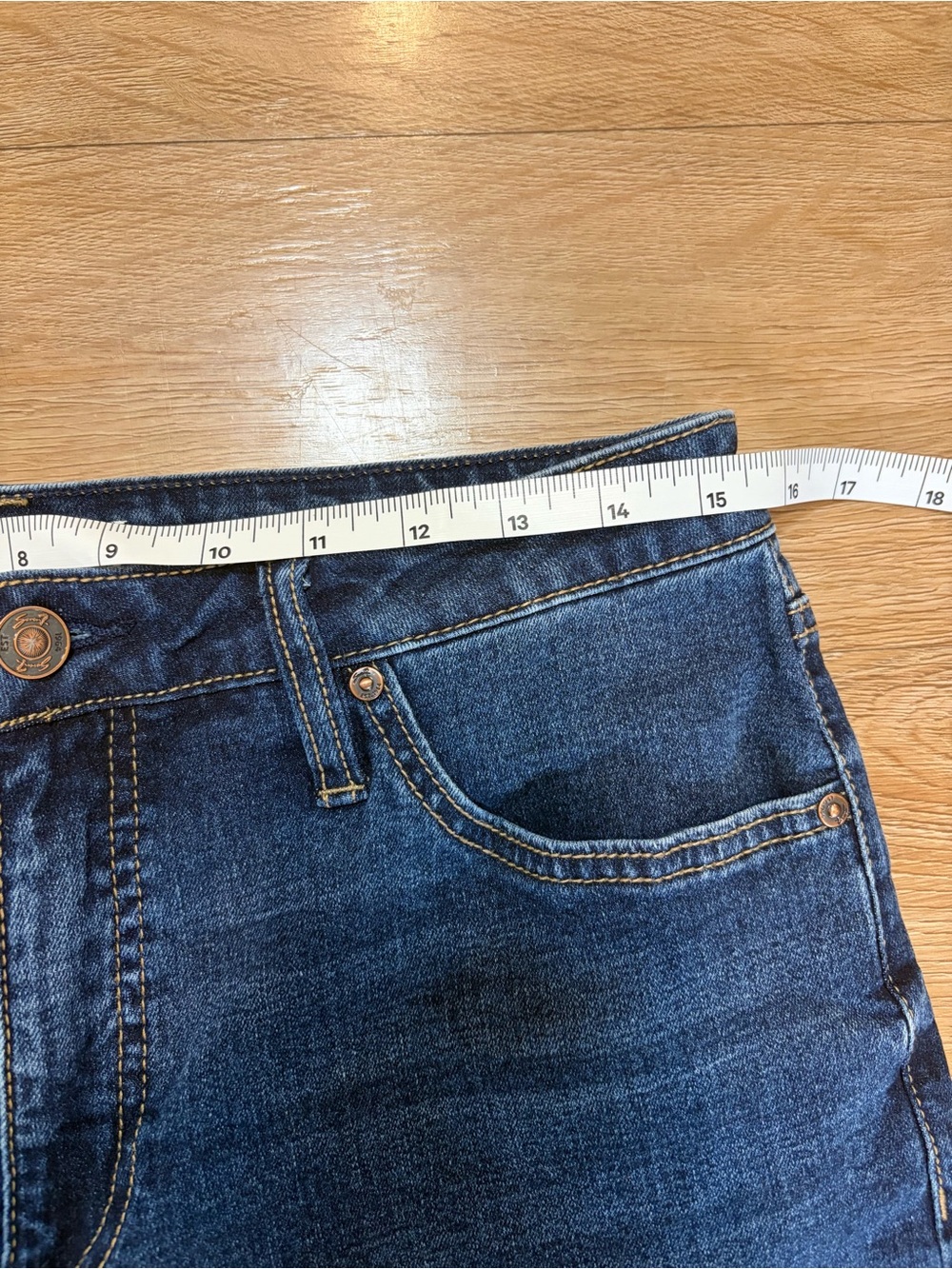 Seven7 Relaxed Bermuda Jean Shorts Dark Wash Women’s 8 - Picture 8 of 9